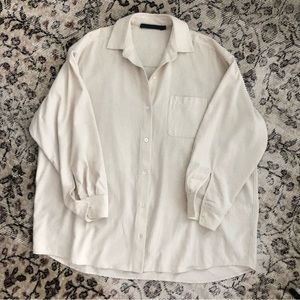 Jenni Kayne Relaxed Oversized Shirt in Ivory